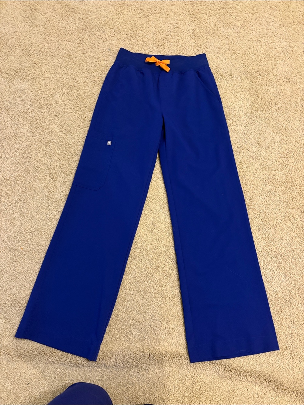 Figs Isabel high-rise wide-leg scrub pant- Deep Royal Blue